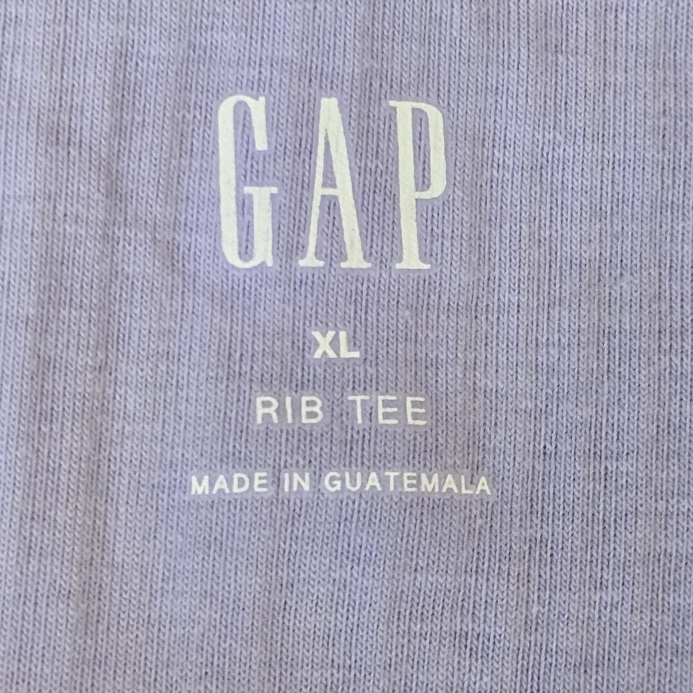 GAP Ribbed Tee Lavendar X-Large - Picture 2 of 7